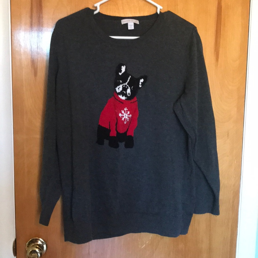 West port Boston terrier Christmas sweater.